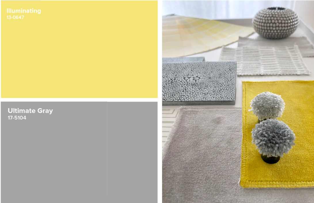 Pantone colour of the year 2021 - yellow and gray