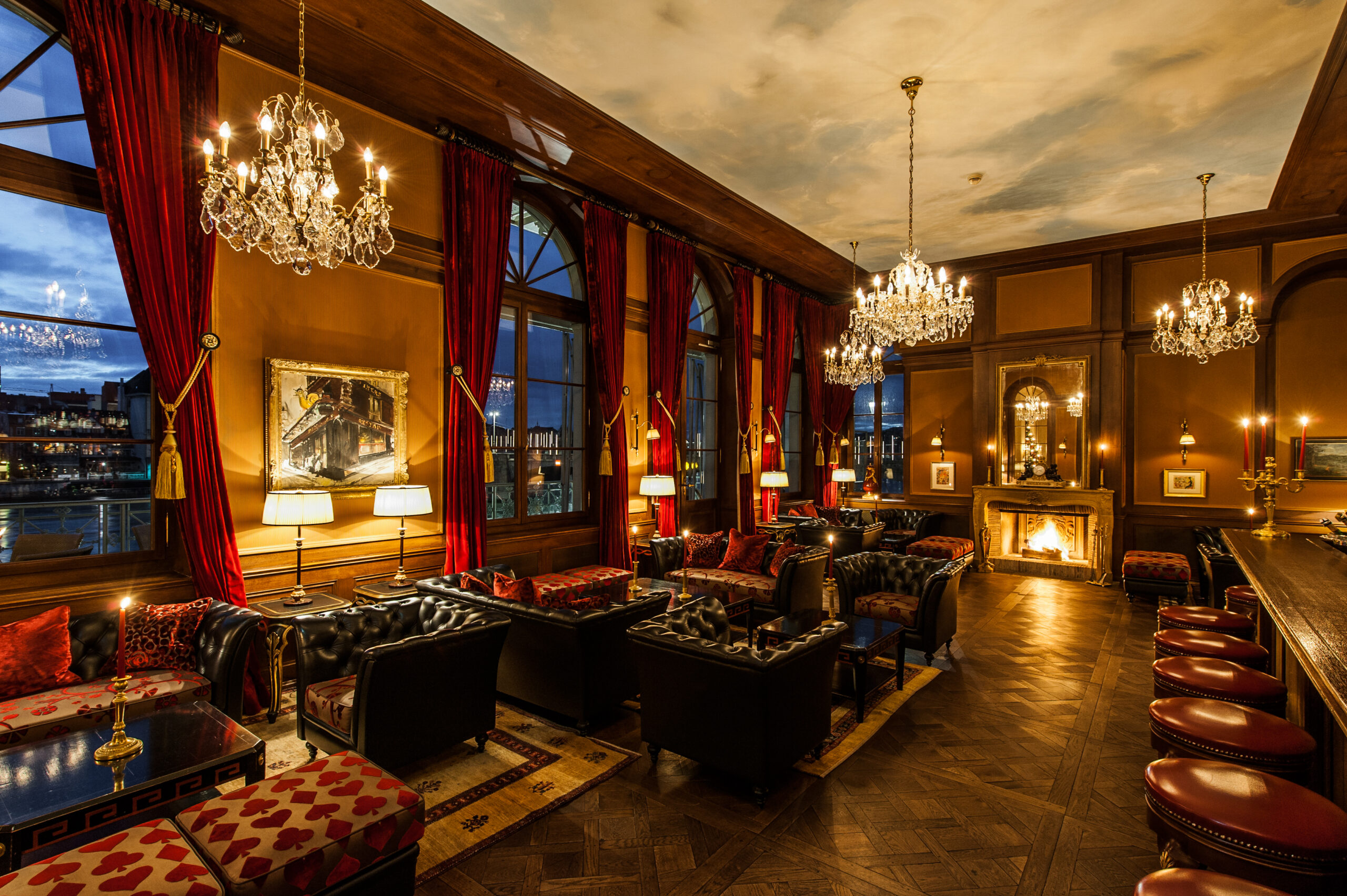 Luxury interior design at its finest at hotel Les Trois Rois Basel