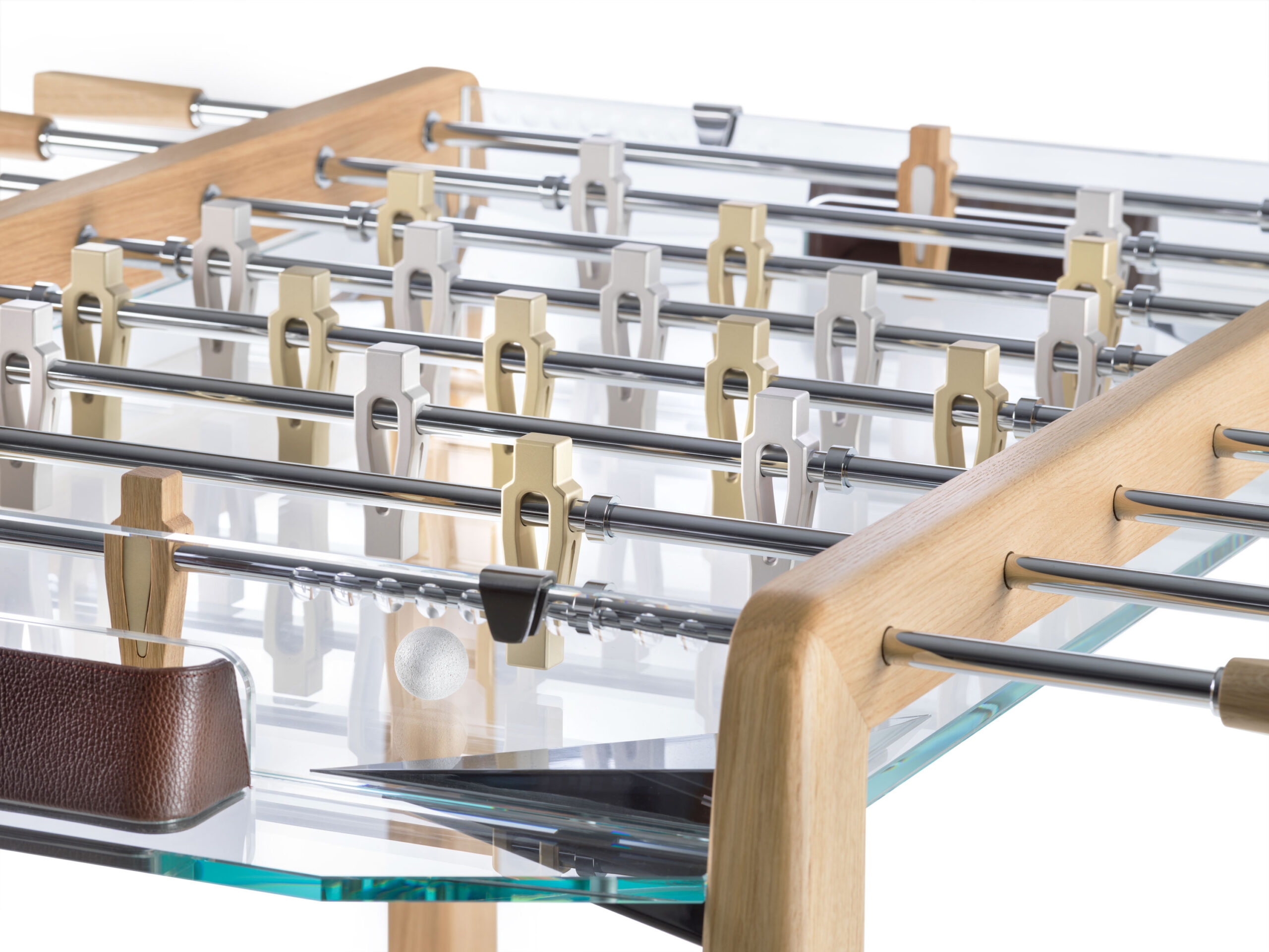 Luxury oak and glass table football
