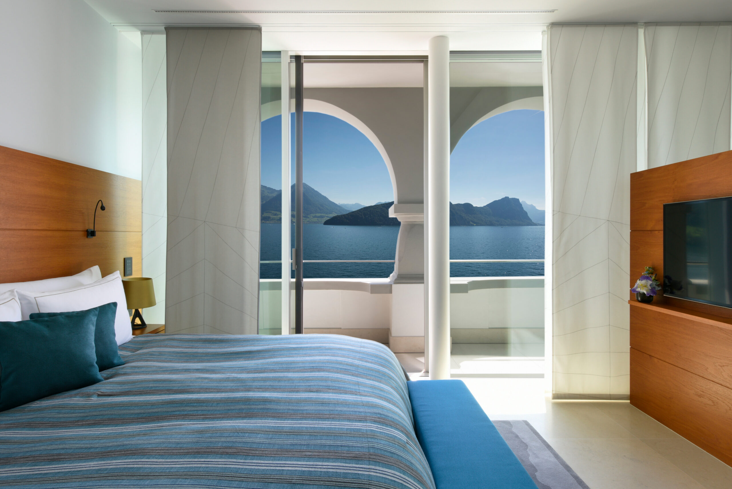 suite with views of Lake Lucerne