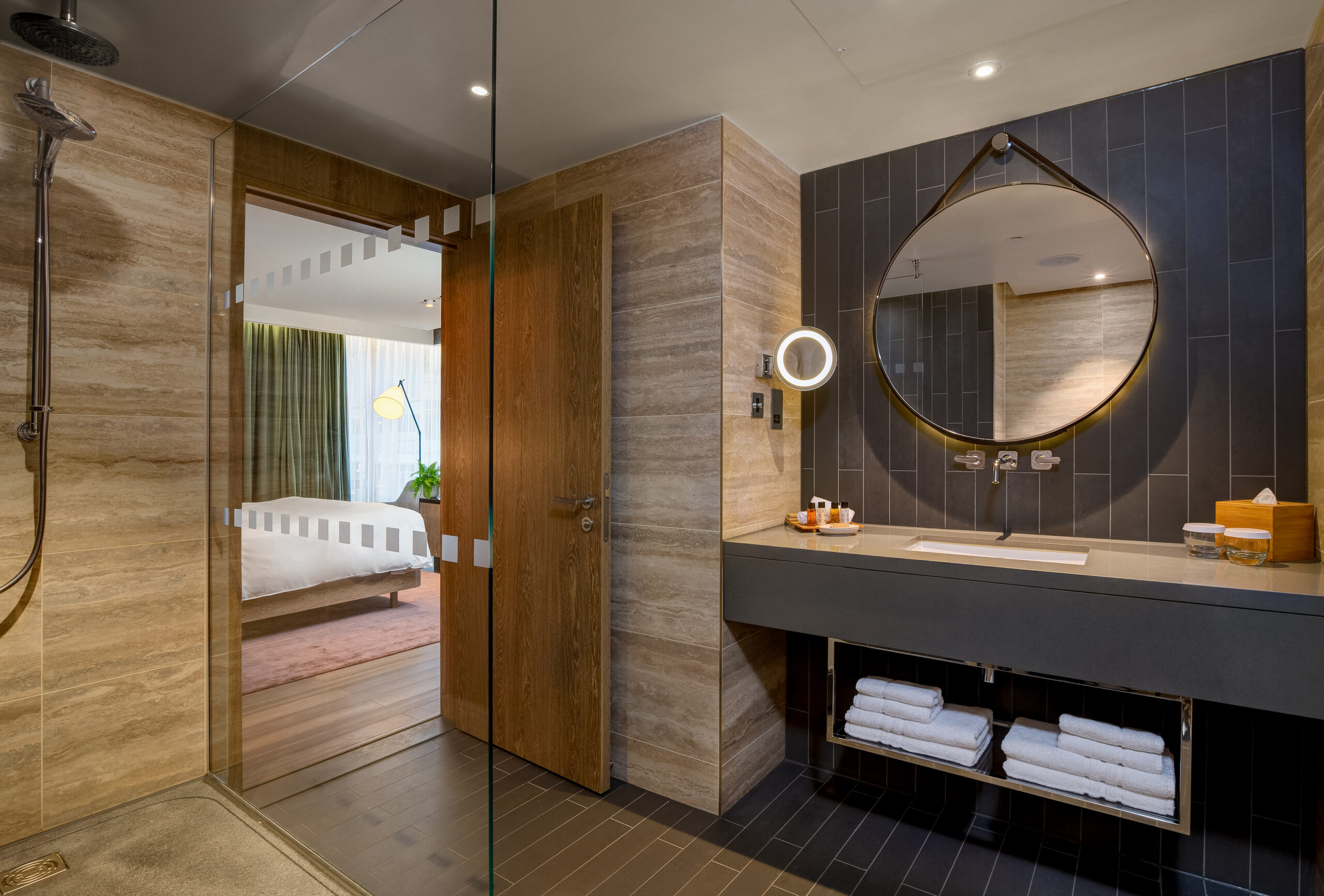 Bathroom inside the Vegan Suite at Hilton London Bankside
