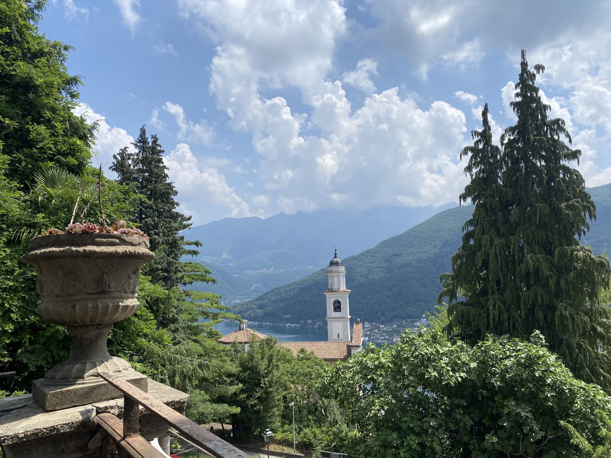views across Lake Lugano