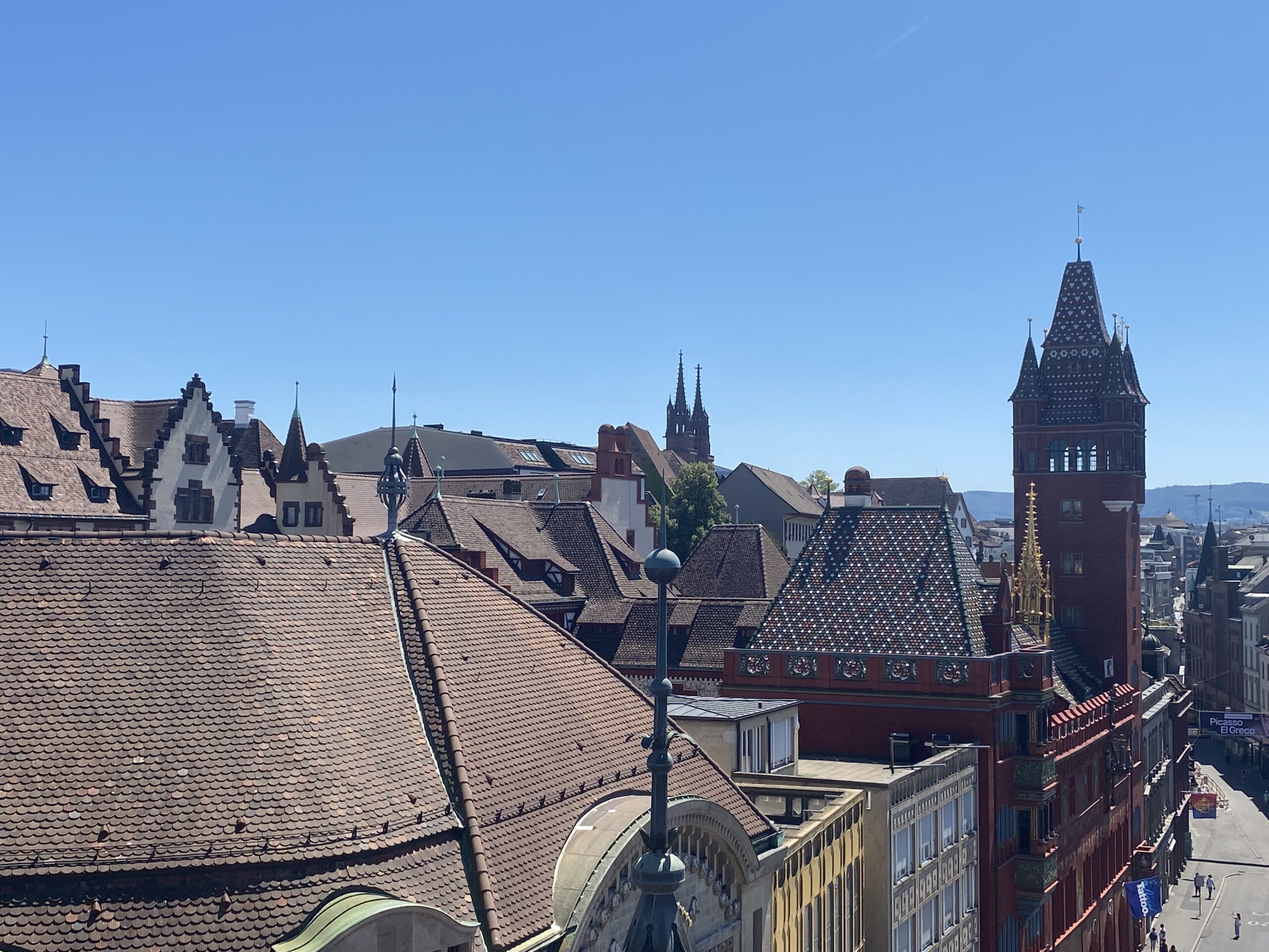 rooftops of Basel from the Märthof roof terrace 